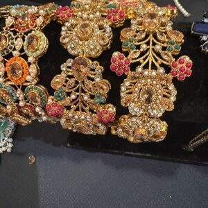 Gold and Multicolor Statement Bracelets